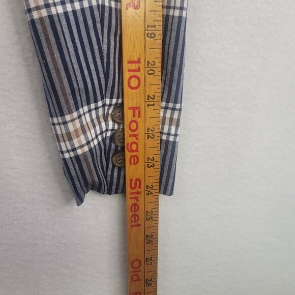 Pendleton Womens Lined Plaid Blazer Jacket Size 12 Beige Navy New with Tags - Picture 10 of 12